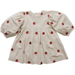 Pink Chicken Embroidered Pumpkin 🎃 Dress 4Y